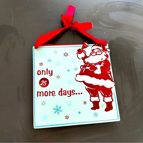 Target Mod Retro Santa Claus Countdown Spinner Calendar 25 Days Christmas Sign - Picture 1 of 15